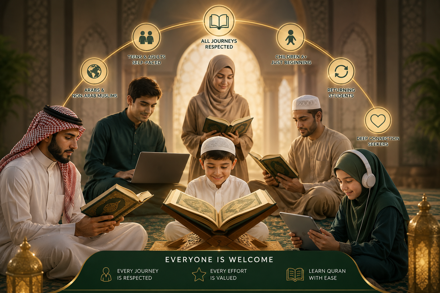 Students learning Quran