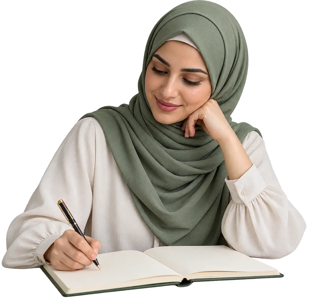Sister studying quietly