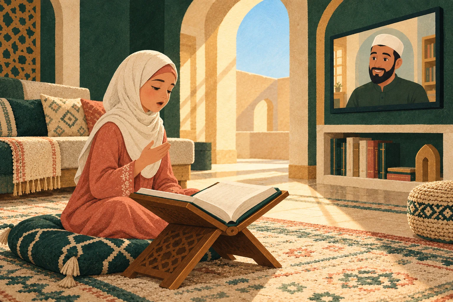 Child enjoying a personal Quran lesson