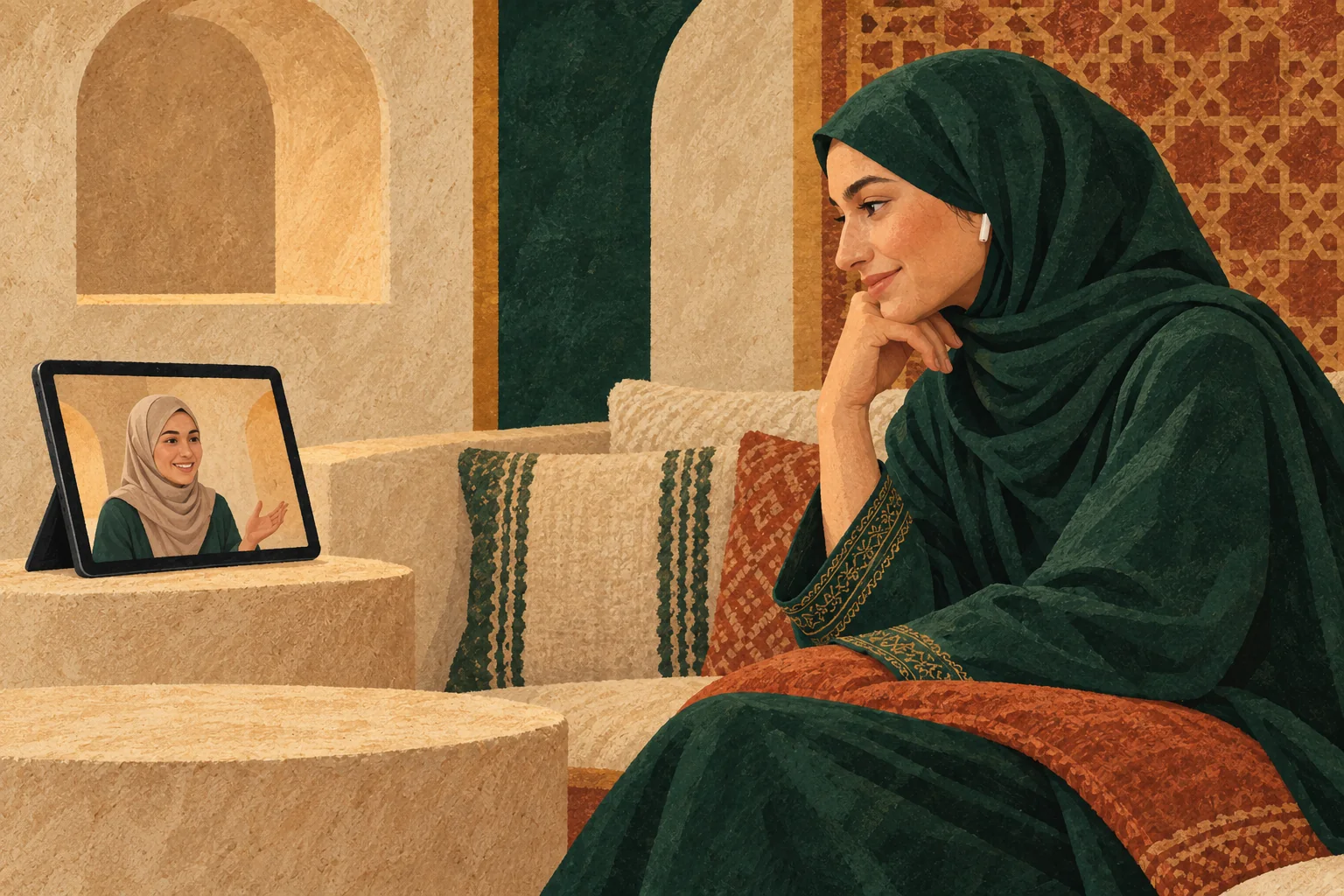 Sister learning Quran privately online