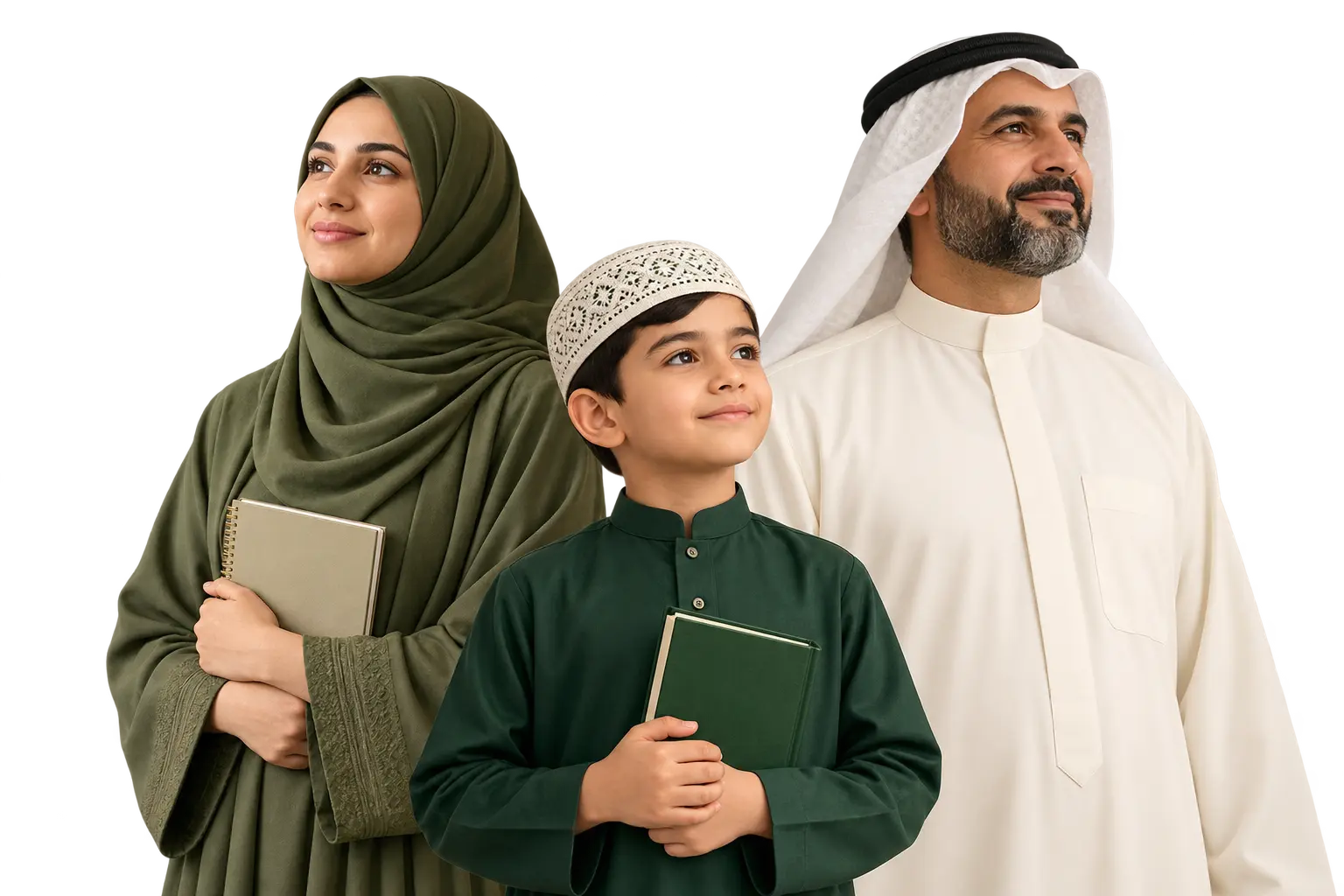 A child, a sister and an adult on their Quran learning journeys